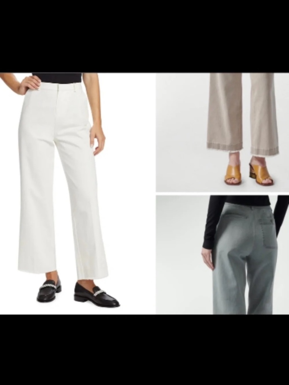 NWOT ATM Anthony Thomas Melillo Wide Leg Cotton Twill Boyfriend Pants White Sz 8